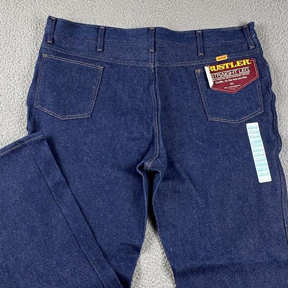 Rustler Straight Leg Denim Jeans Men's 44x30 Workwear Heavyweight New NWT - Picture 2 of 11